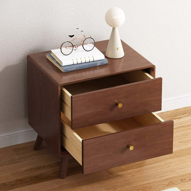 Minimalist Wood 2-Drawer Nightstand