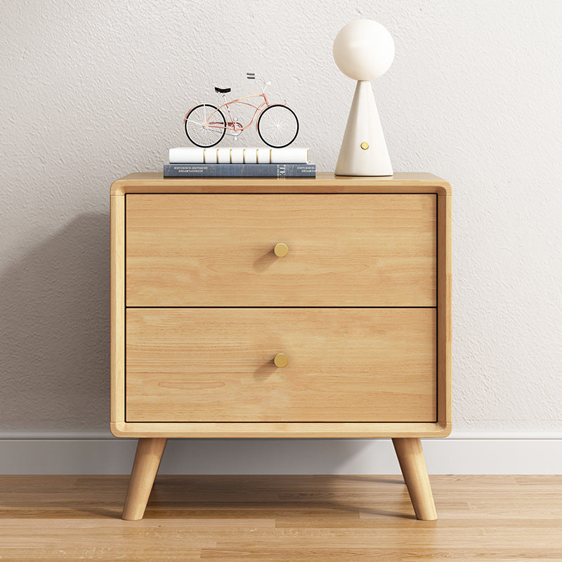Minimalist Wood 2-Drawer Nightstand