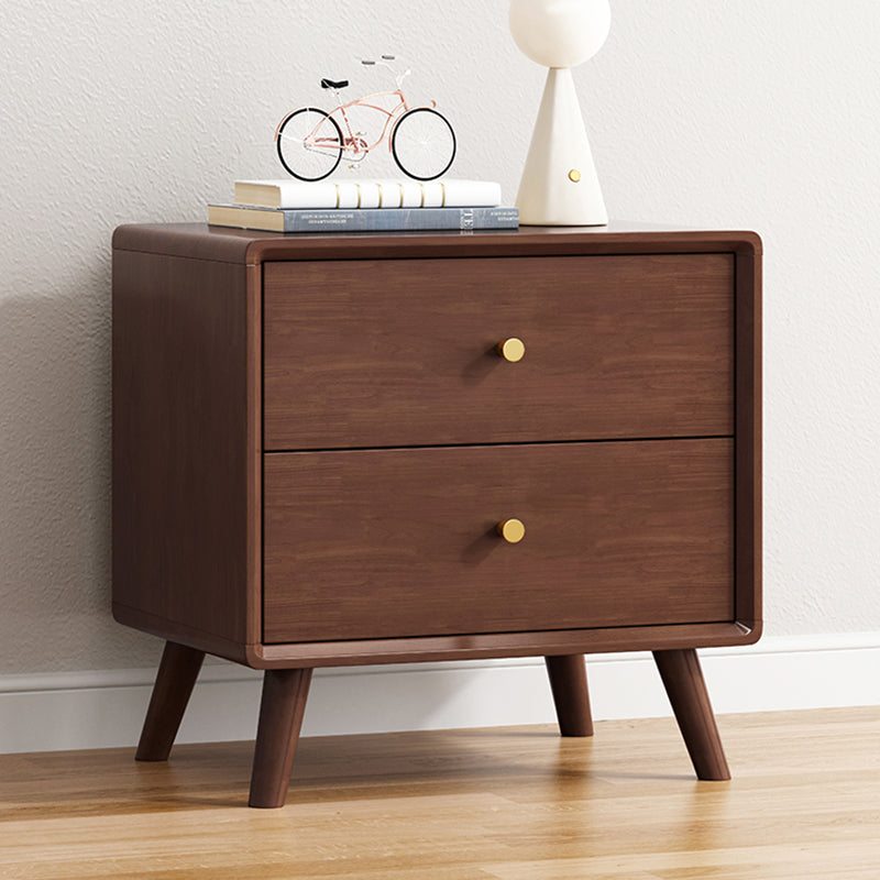 Minimalist Wood 2-Drawer Nightstand