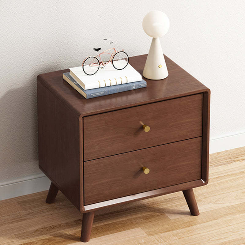 Minimalist Wood 2-Drawer Nightstand