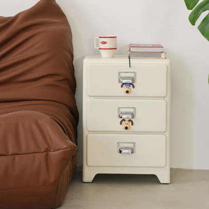 Japanese Iron 3-Drawer Nightstand