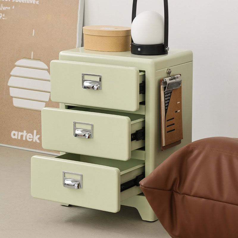 Japanese Iron 3-Drawer Nightstand