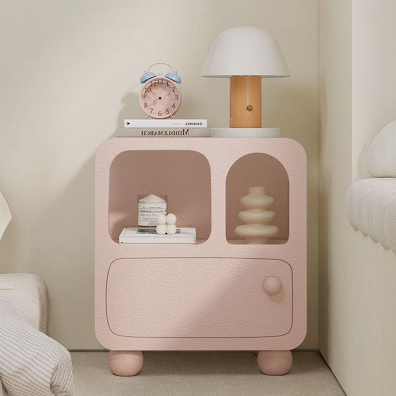 Nordic E1 Board 1-Drawer Nightstand — White