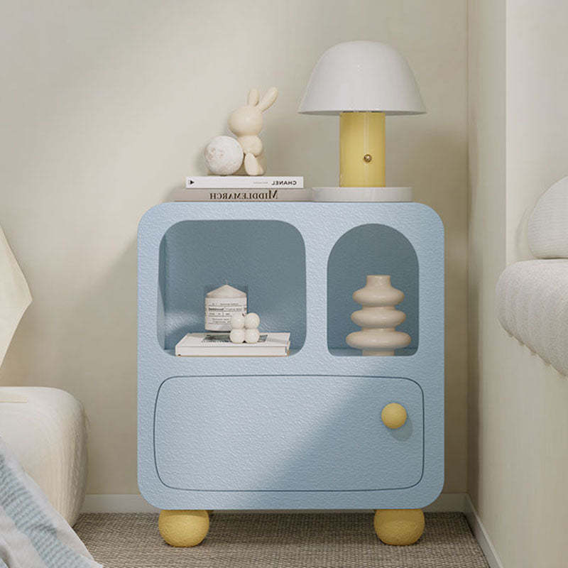 Nordic E1 Board 1-Drawer Nightstand — Black