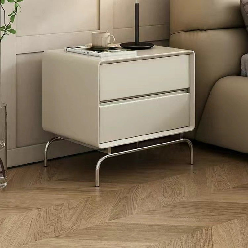 Nordic Wood 2-Drawer Nightstand — Black