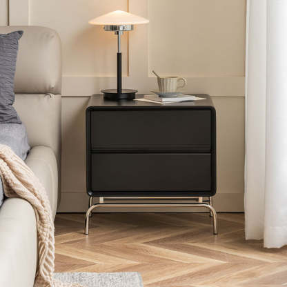 Nordic Wood 2-Drawer Nightstand