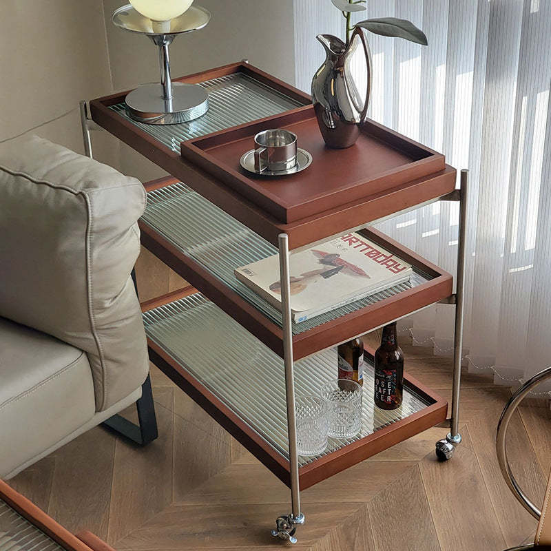 Vintage Wood 3-Tier Storage Shelf