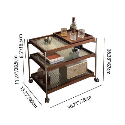 Vintage Wood 3-Tier Storage Shelf
