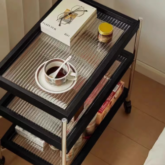 Vintage Wood 3-Tier Storage Shelf