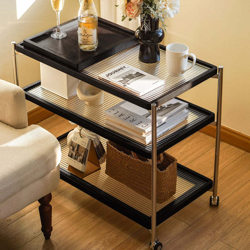 Vintage Wood 3-Tier Storage Shelf — Walnut Color