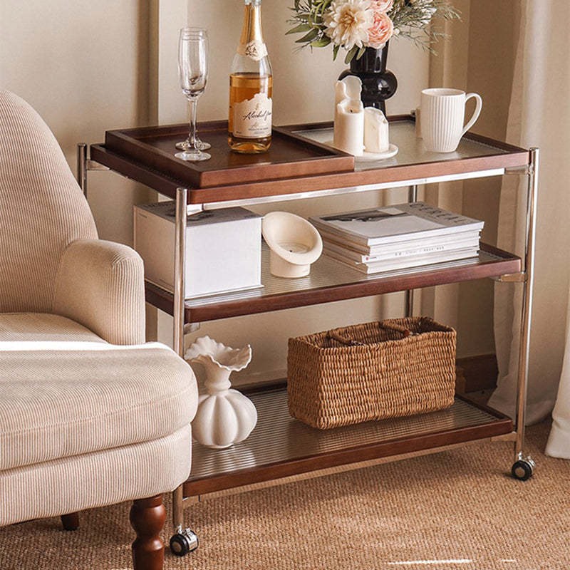 Vintage Wood 3-Tier Storage Shelf