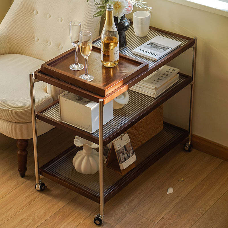 Vintage Wood 3-Tier Storage Shelf