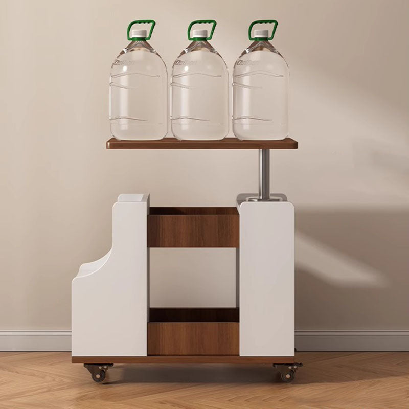 Nordic Eco-Board Trapezoid Side Table with Rotatable Lift