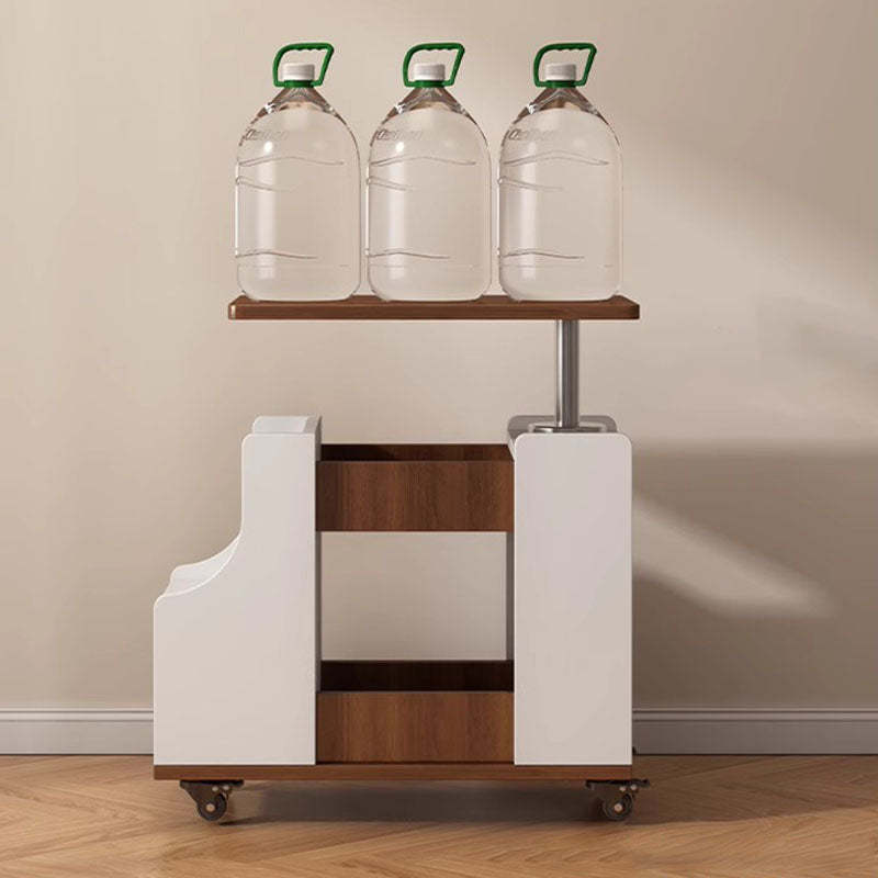 Nordic Eco-Board Trapezoid Side Table with Rotatable Lift