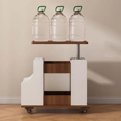 Nordic Eco-Board Trapezoid Side Table with Rotatable Lift
