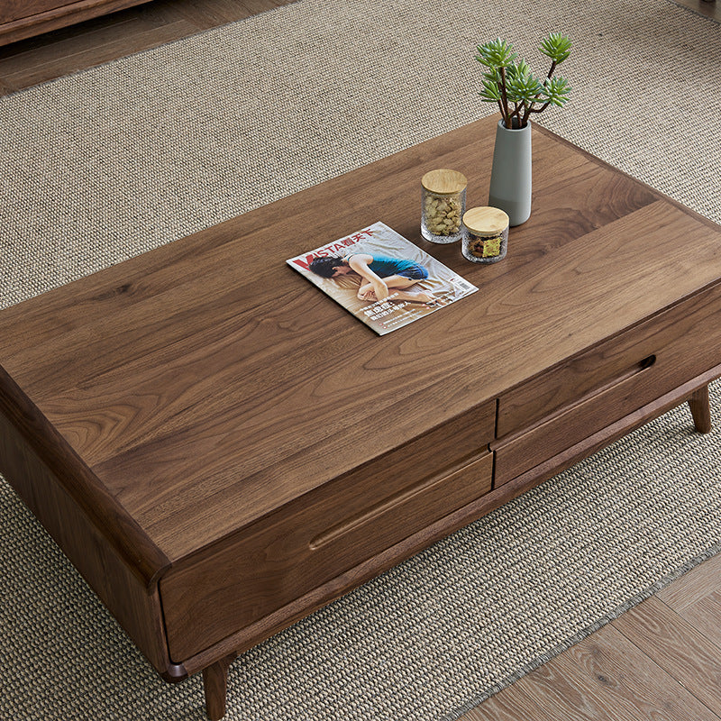 Chinese Black Walnut Rounded Coffee Table