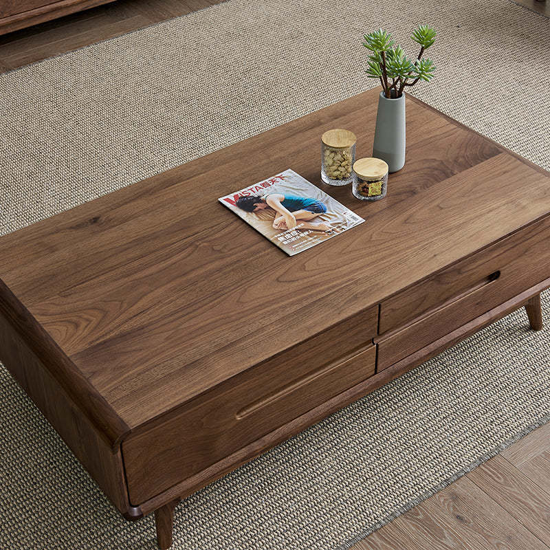 Chinese Black Walnut Rounded Coffee Table