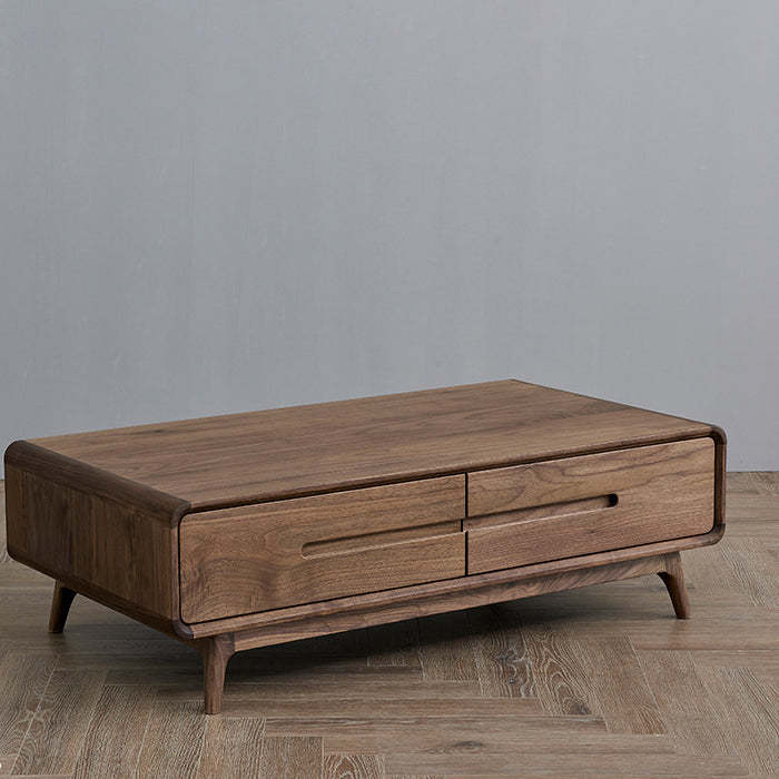 Chinese Black Walnut Rounded Coffee Table