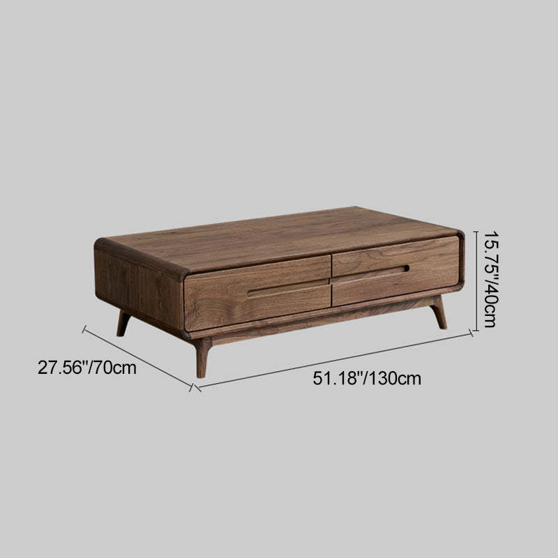 Chinese Black Walnut Rounded Coffee Table