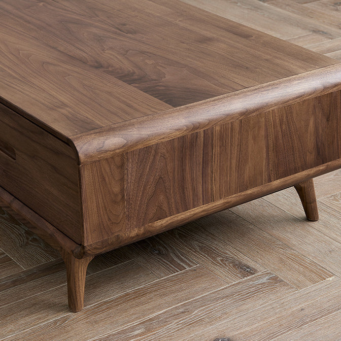 Chinese Black Walnut Rounded Coffee Table