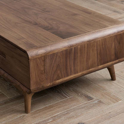 Chinese Black Walnut Rounded Coffee Table