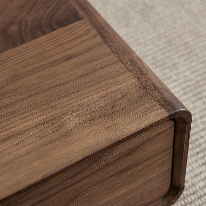 Chinese Black Walnut Rounded Coffee Table