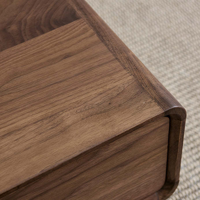 Chinese Black Walnut Rounded Coffee Table