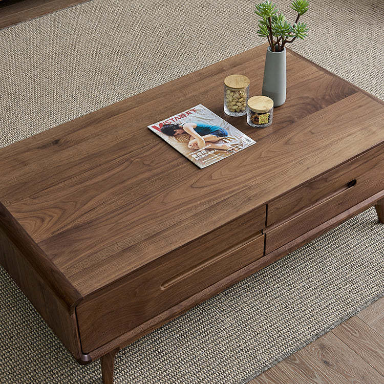 Chinese Black Walnut Rounded Coffee Table