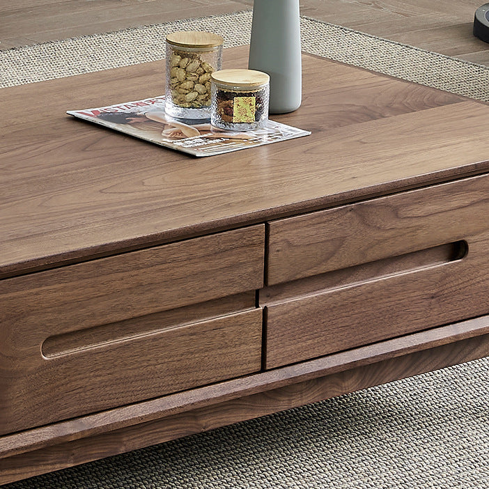 Chinese Black Walnut Rounded Coffee Table