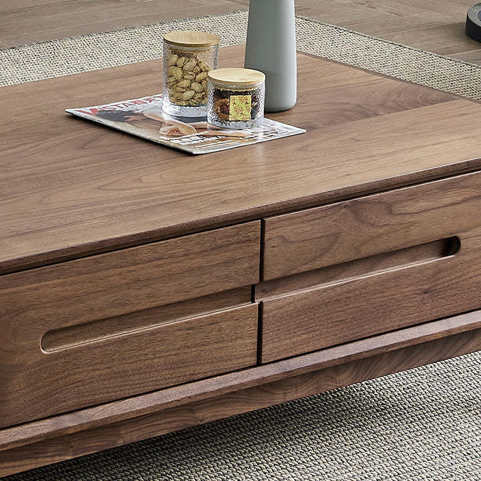 Chinese Black Walnut Rounded Coffee Table