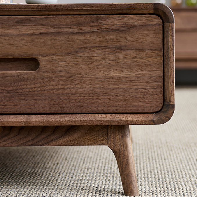 Chinese Black Walnut Rounded Coffee Table