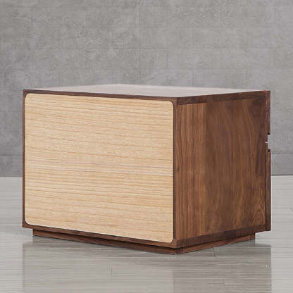 Minimalist Cherry Nightstand 2-Drawer
