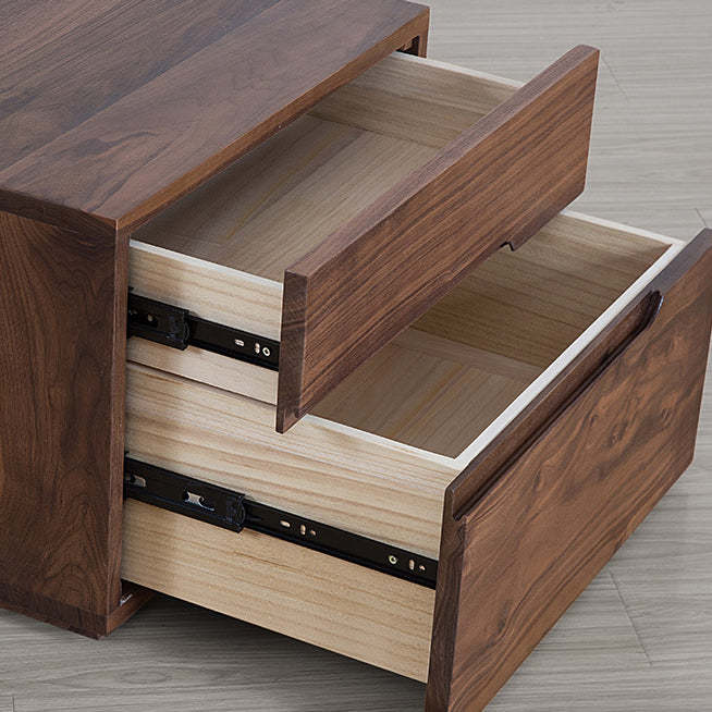 Minimalist Cherry Nightstand 2-Drawer