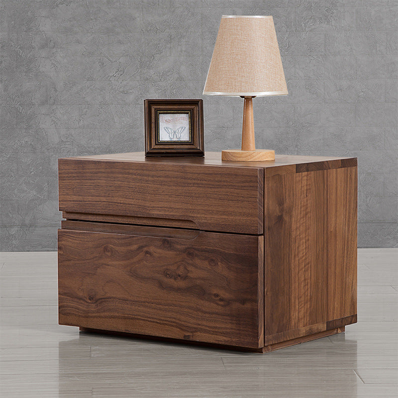 Minimalist Cherry Nightstand 2-Drawer