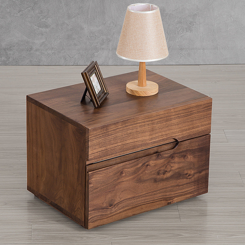 Minimalist Cherry Nightstand 2-Drawer