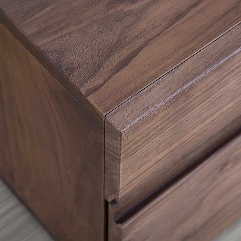 Minimalist Cherry Nightstand 2-Drawer