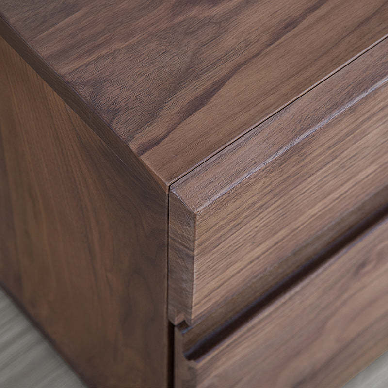 Minimalist Cherry Nightstand 2-Drawer