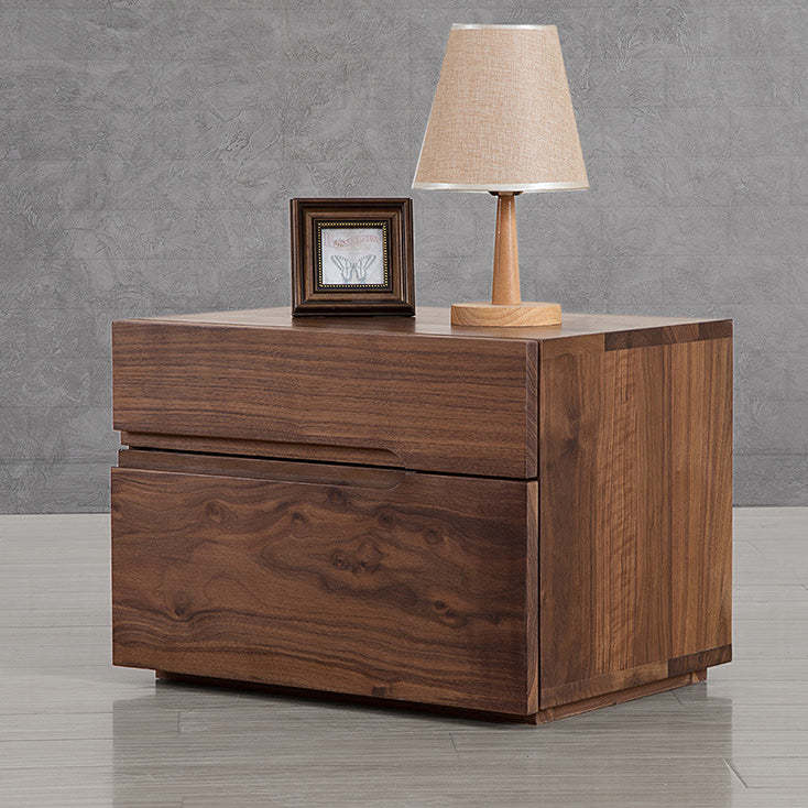 Minimalist Cherry Nightstand 2-Drawer