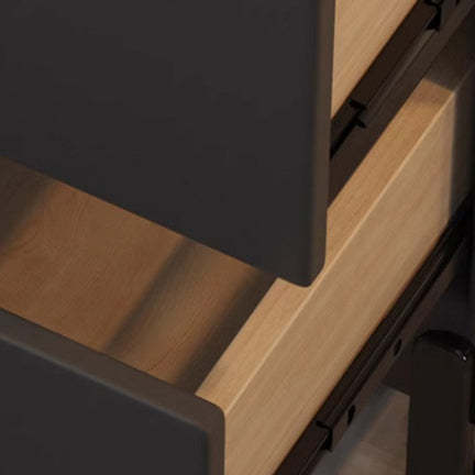 Minimalist Solid Wood 2-Drawer Nightstand