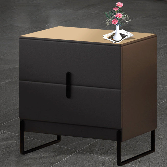 Minimalist Solid Wood 2-Drawer Nightstand