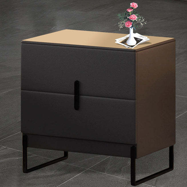 Minimalist Solid Wood 2-Drawer Nightstand