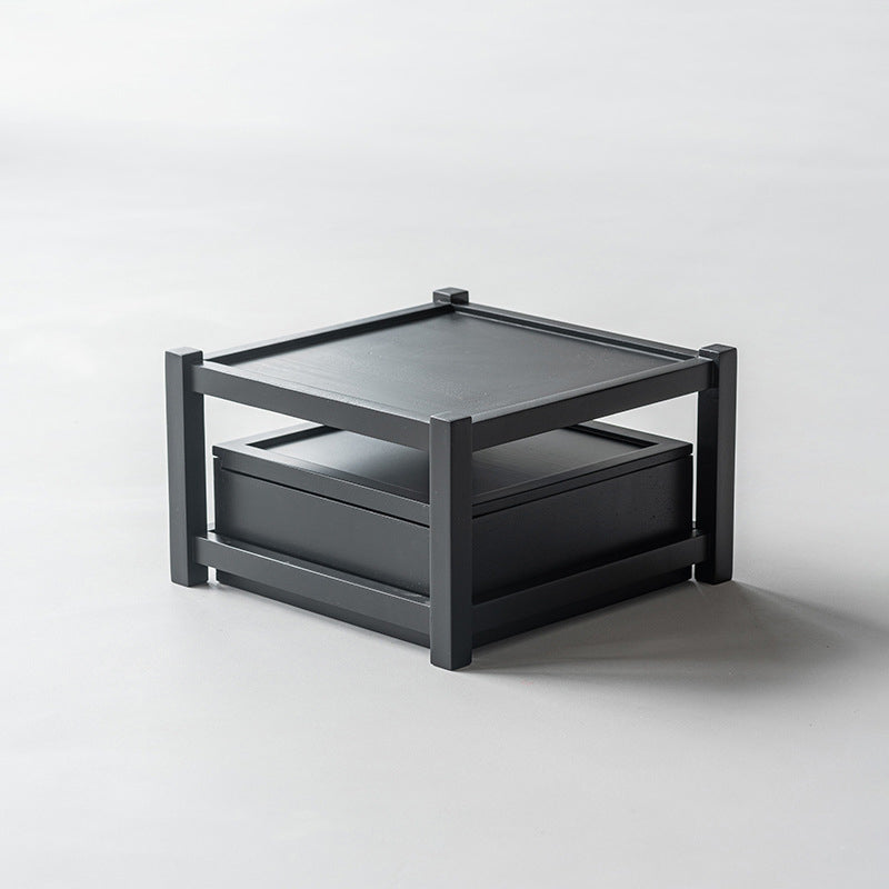 Japanese Wood Side Table 1-Tier