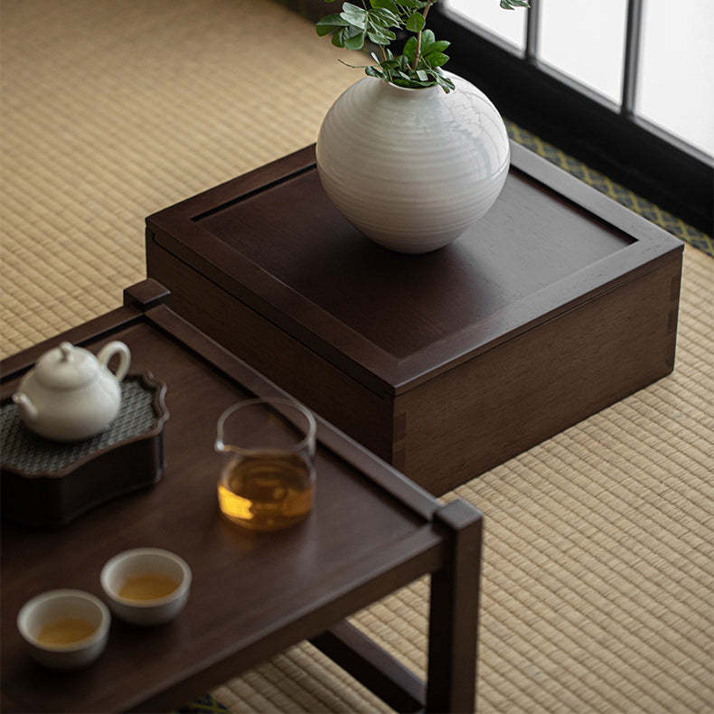 Japanese Wood Side Table 1-Tier