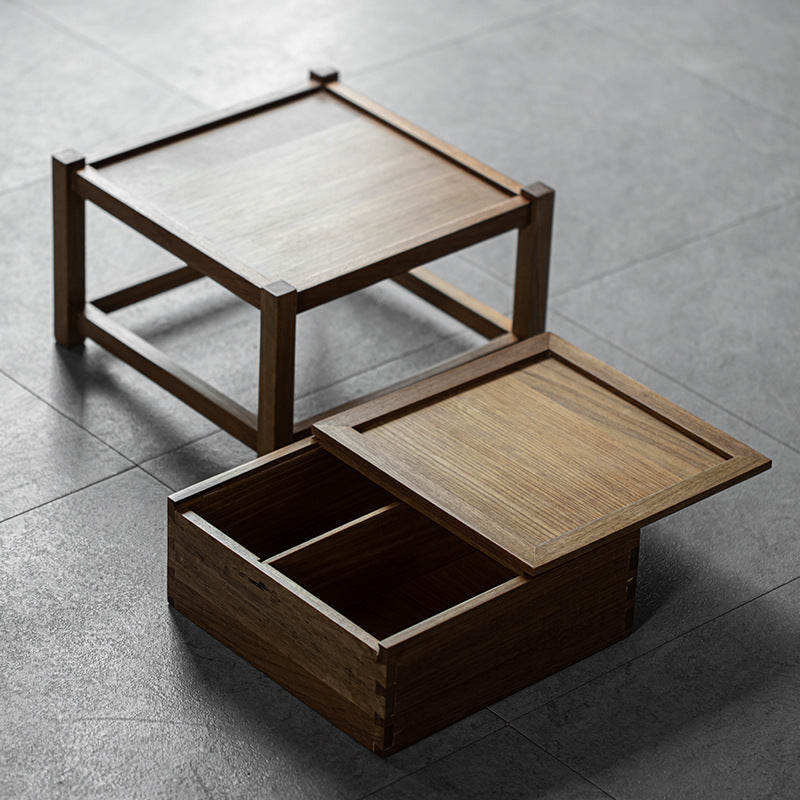 Japanese Wood Side Table 1-Tier