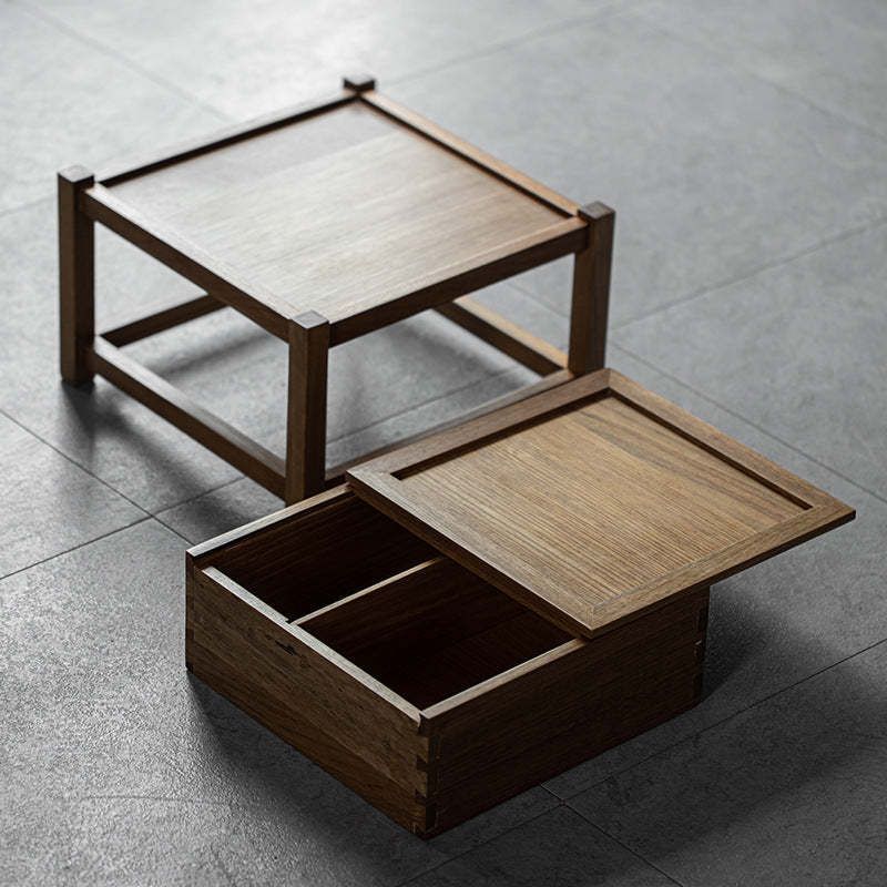 Japanese Wood Side Table 1-Tier