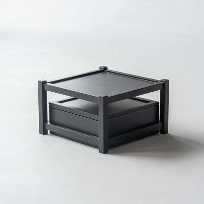 Japanese Wood Side Table 1-Tier