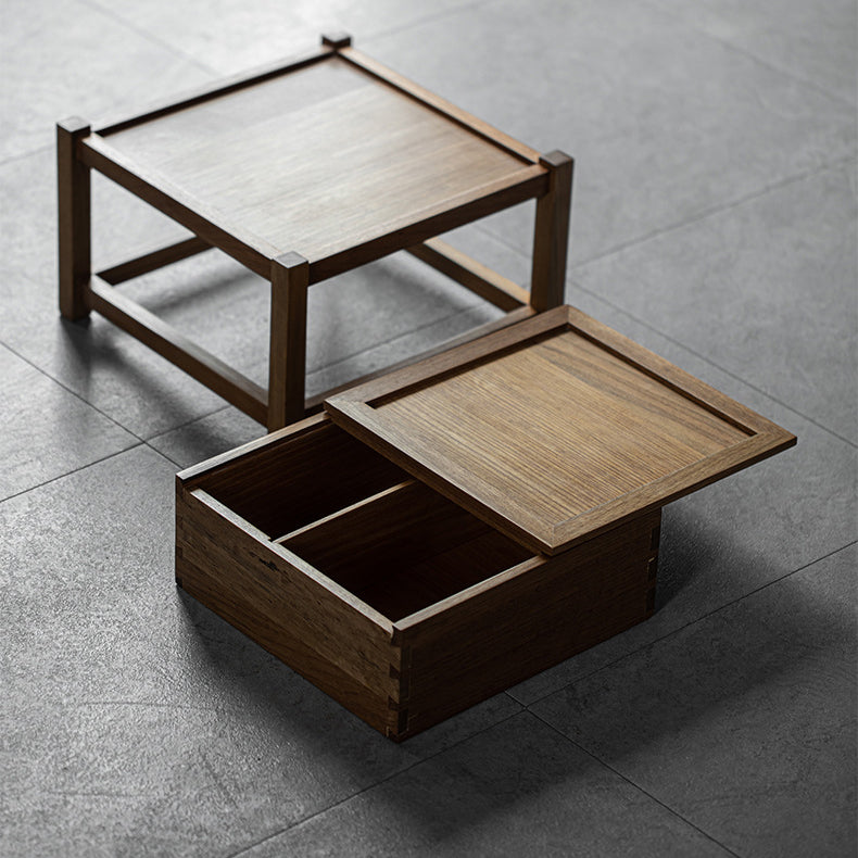 Japanese Wood Side Table 1-Tier