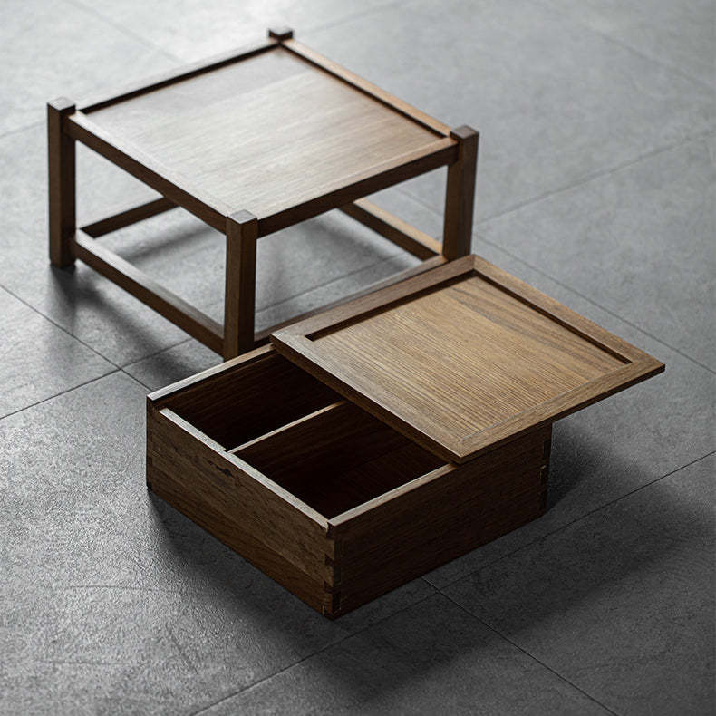 Japanese Wood Side Table 1-Tier