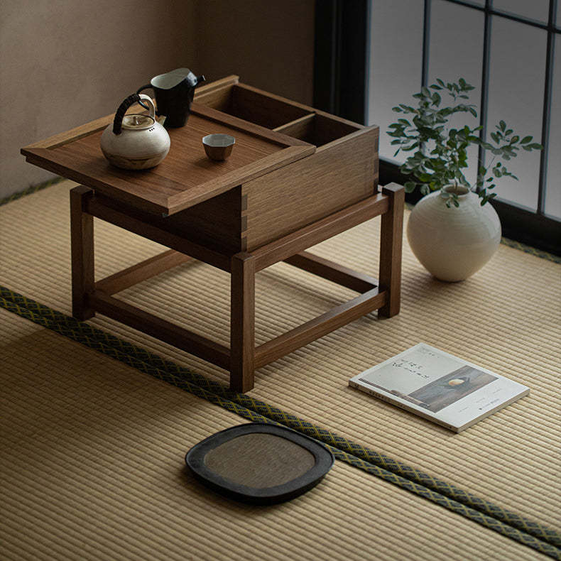 Japanese Wood Side Table 1-Tier