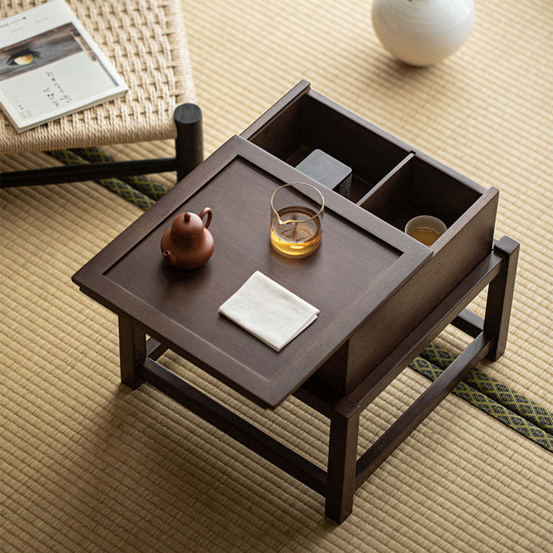 Japanese Wood Side Table 1-Tier